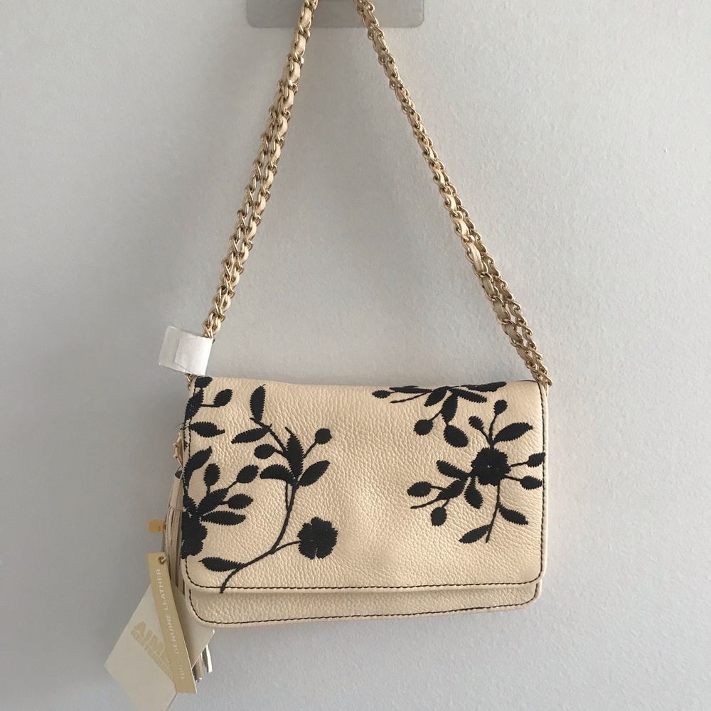 COPY - Aimee Kestenberg Cream Floral Crossbod Leather Bag - Picture 6 of 15